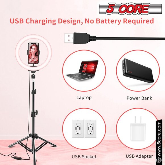 12Inch LED Ring Light Adjustable Stand Phone Holder RL 12 - Picture 5 of 14